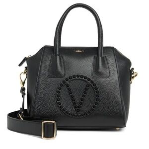 Valentino by Mario Valentino Minimi Rock 
black leather satchel